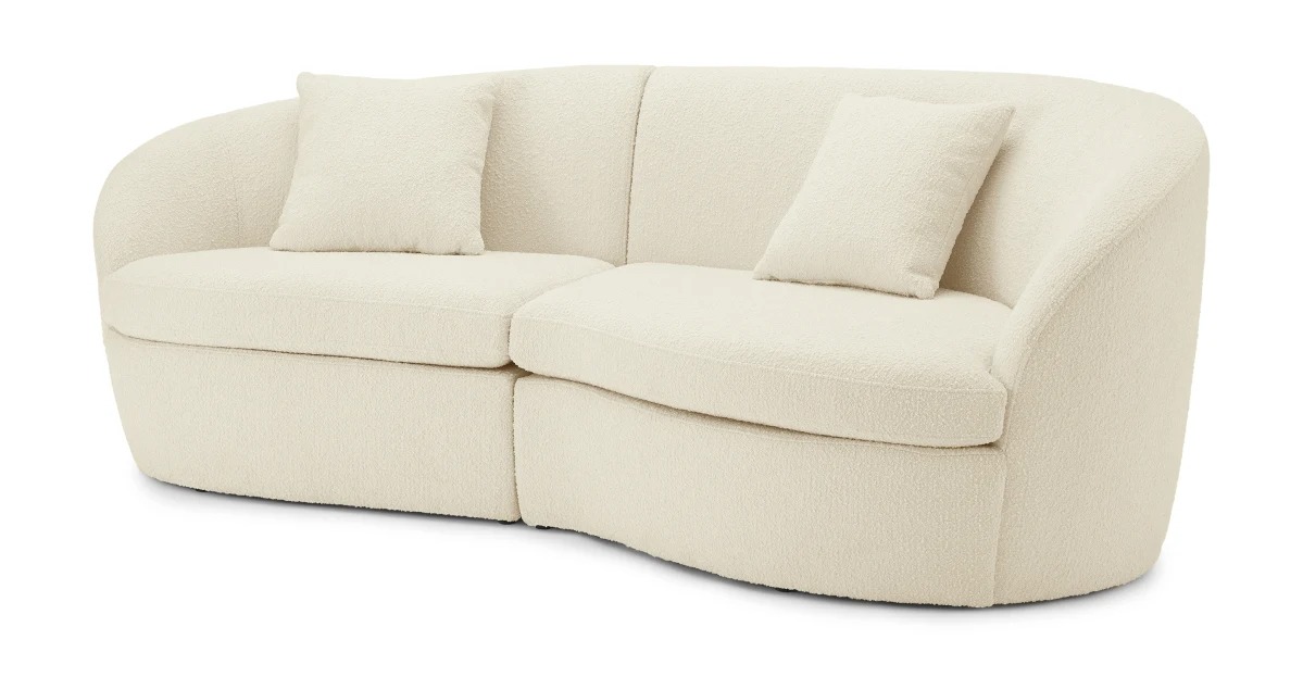 Reisa Designed by Ian Archer Reisa 3 Seater Sofa, bouclé with white wash effect