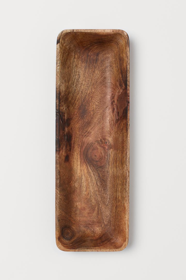 Long wooden tray