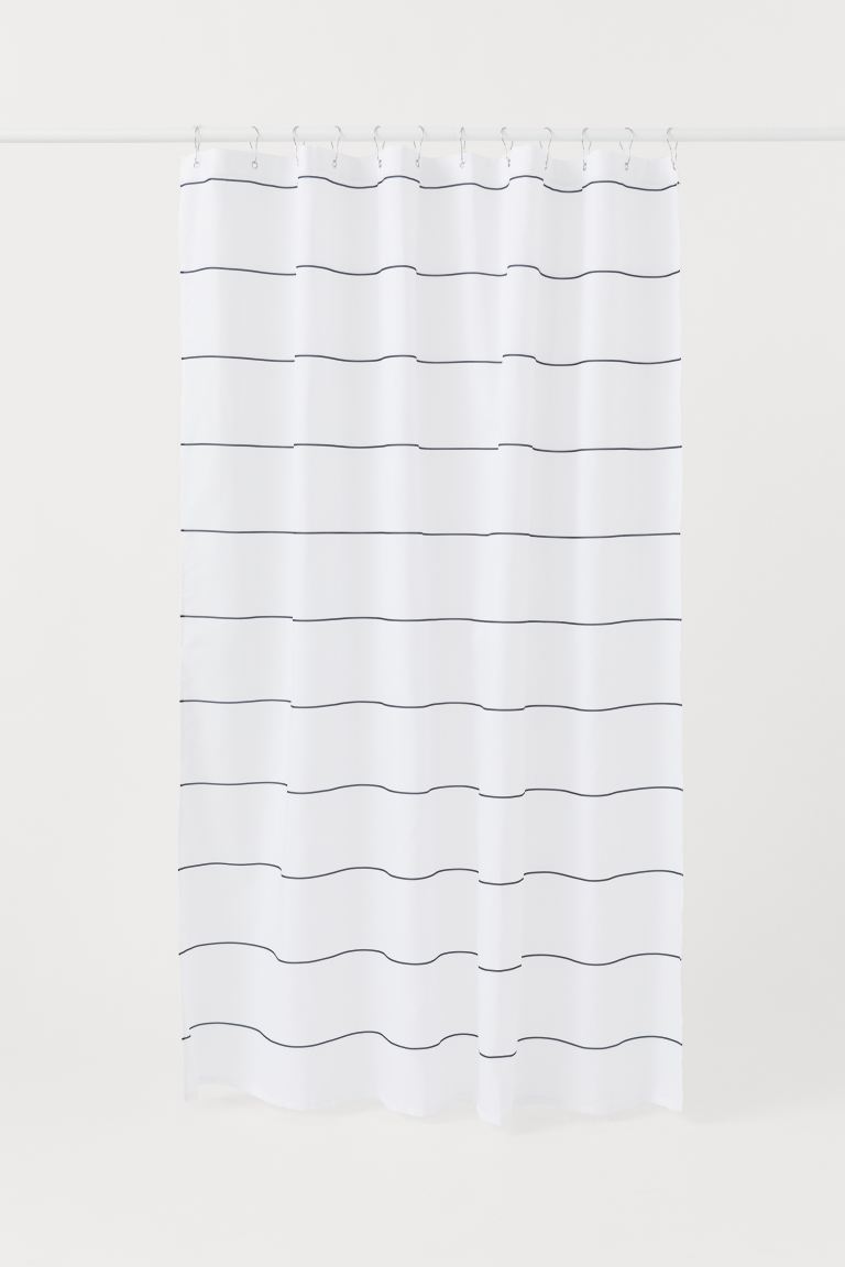 Striped shower curtain