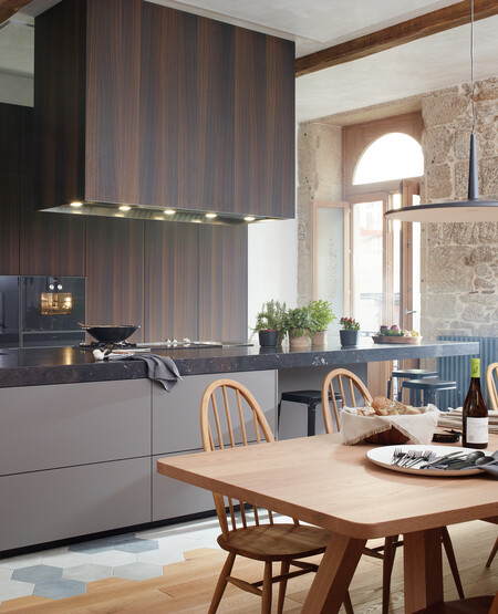 Open Kitchens With Island Sideboard Dining Room Design Santos 01