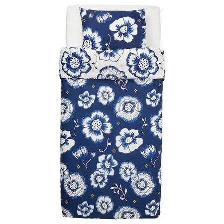 Sanglarka Nordic Cover Flower Pillow Cover Dark Blue White 0672872 Pe716911 S5