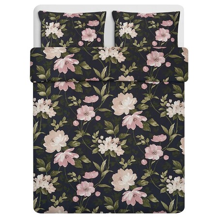 Blekfryle Duvet Cover 2 Black Flower Pillowcases 0734242 Pe739375 S5