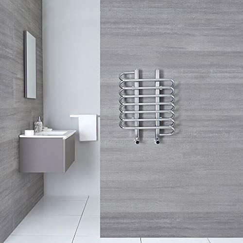 Flat Towel Radiator - Chrome - 610mm x 500mm x 96mm - 266 Watts - Select