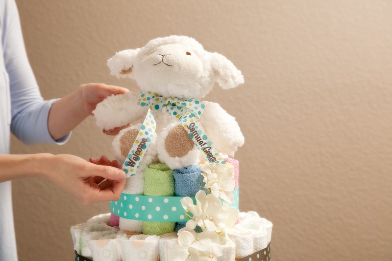 girl diaper cake