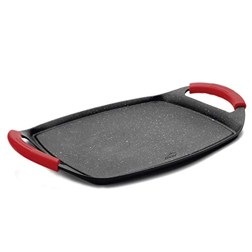 Lacor Plancha Grill Eco Stone, Aluminum, Black, 25'5 x 20 cm