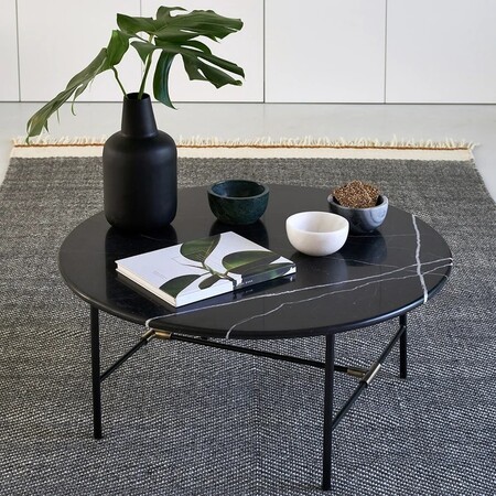 black marble table