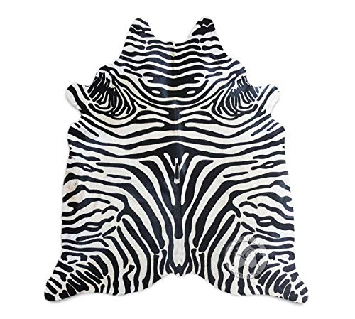 Sunshine Cowhides Printed Safari Zebra Cowhide Rug 210 x 180 Skins from the Sun