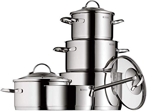 WMF Provence Plus - Cookware, Cromargan Stainless Steel, Glass Lids, Suitable for All Kinds of Kitchens, 5 Pieces