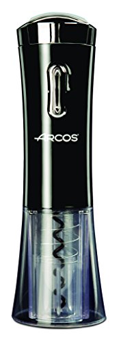 Arcos Accesorios - Electric Corkscrew Electric Bottle Opener - Made of ABS with internal rechargeable battery - Black Color (Includes Charger and Capsule Cutter)