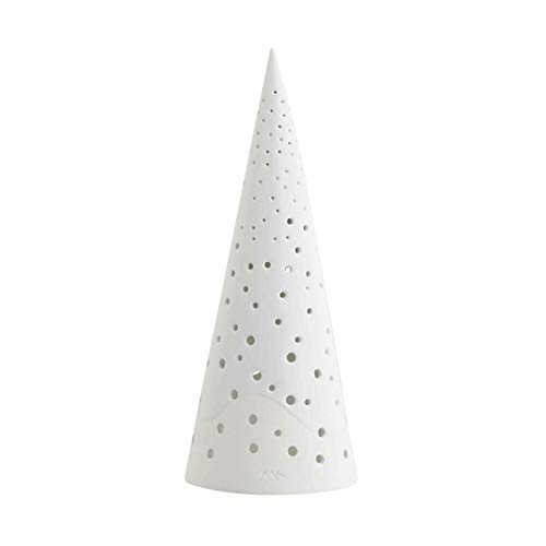 Kähler Nobili Tea Candle Holder, ceramic, White, 24.5 cm