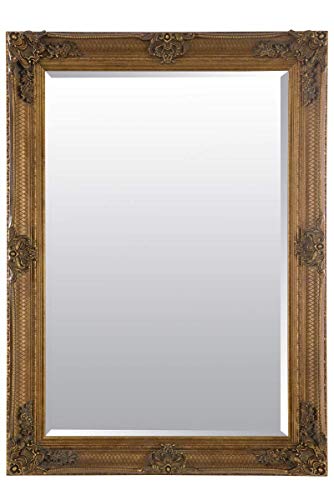 Abbey Aged Rectangular Wall Mirror, Gold