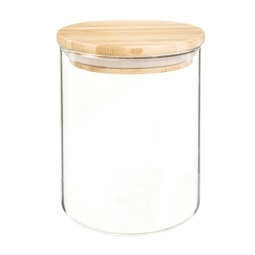 Glass jar and bamboo