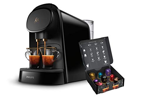 Philips L'OR LM8012 / 60 Barista - Coffee maker compatible with single / double capsule, 19 bar pressure, 1L tank, black color