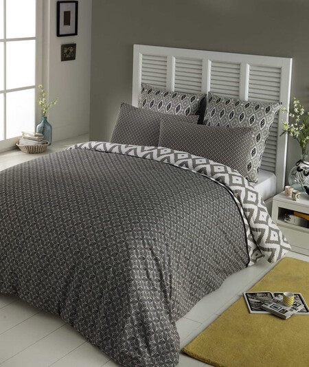 Cotton Bed Set 220 240 Cm Gray 1000 5 2 156745 1