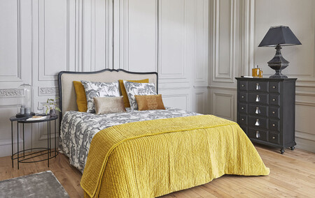 Mustard Yellow Velvet Pique Bedspread 240 260 Cm 1000 4 34 156285 31