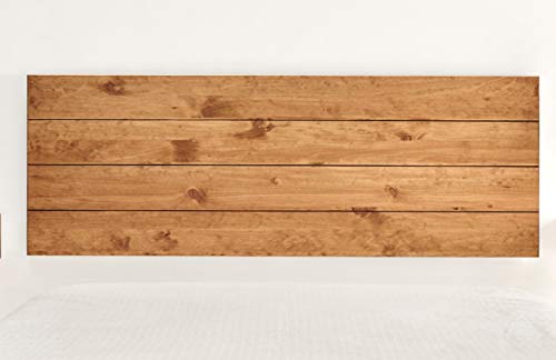 Hogar24-Natural Solid Wood Headboard Waxed Finish.  Measurements: 155 x 60 x 2 cm.