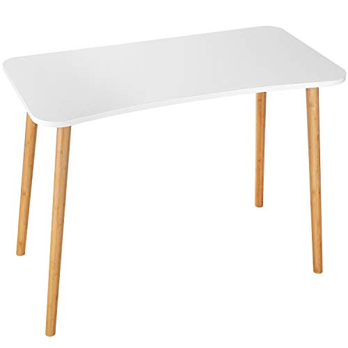 Homfa Desk Table Computer Table Desk for Study Office Bedroom White 100x50x75cm