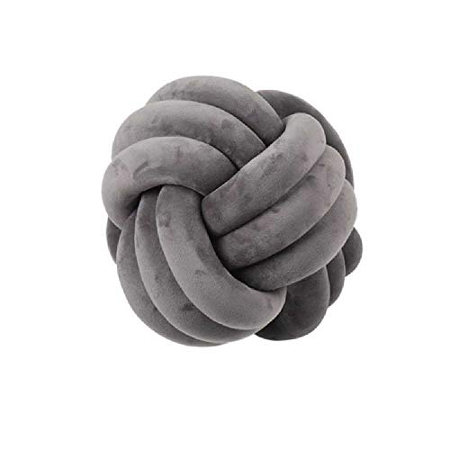 Integrity Knot Pillow Round Pillow for Baby, Family Or Room Decoration, Super Soft Infant Doll Toy 27cm * 27cm / Gray