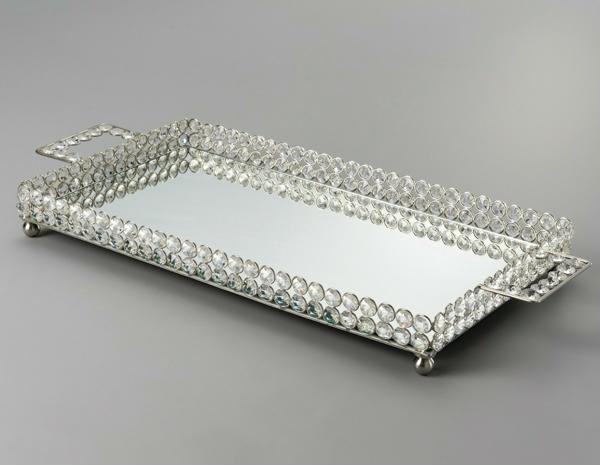 tray with application of stones