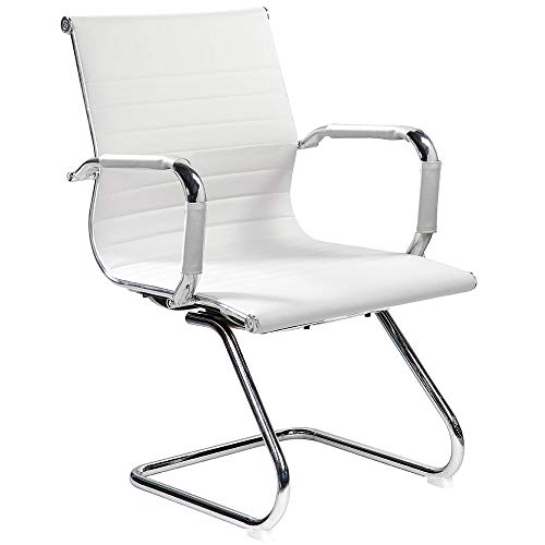 Archimede hc-9814g Dallas Waiting Armchair, Synthetic Leather, White, 54 x 62 x 89 cm