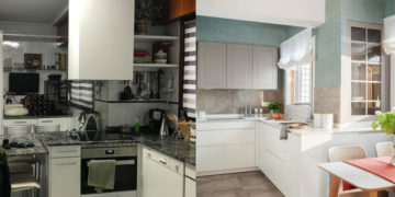 The Before and After of a kitchen in Bilbao that in addition to style has gained a comfortable and practical office