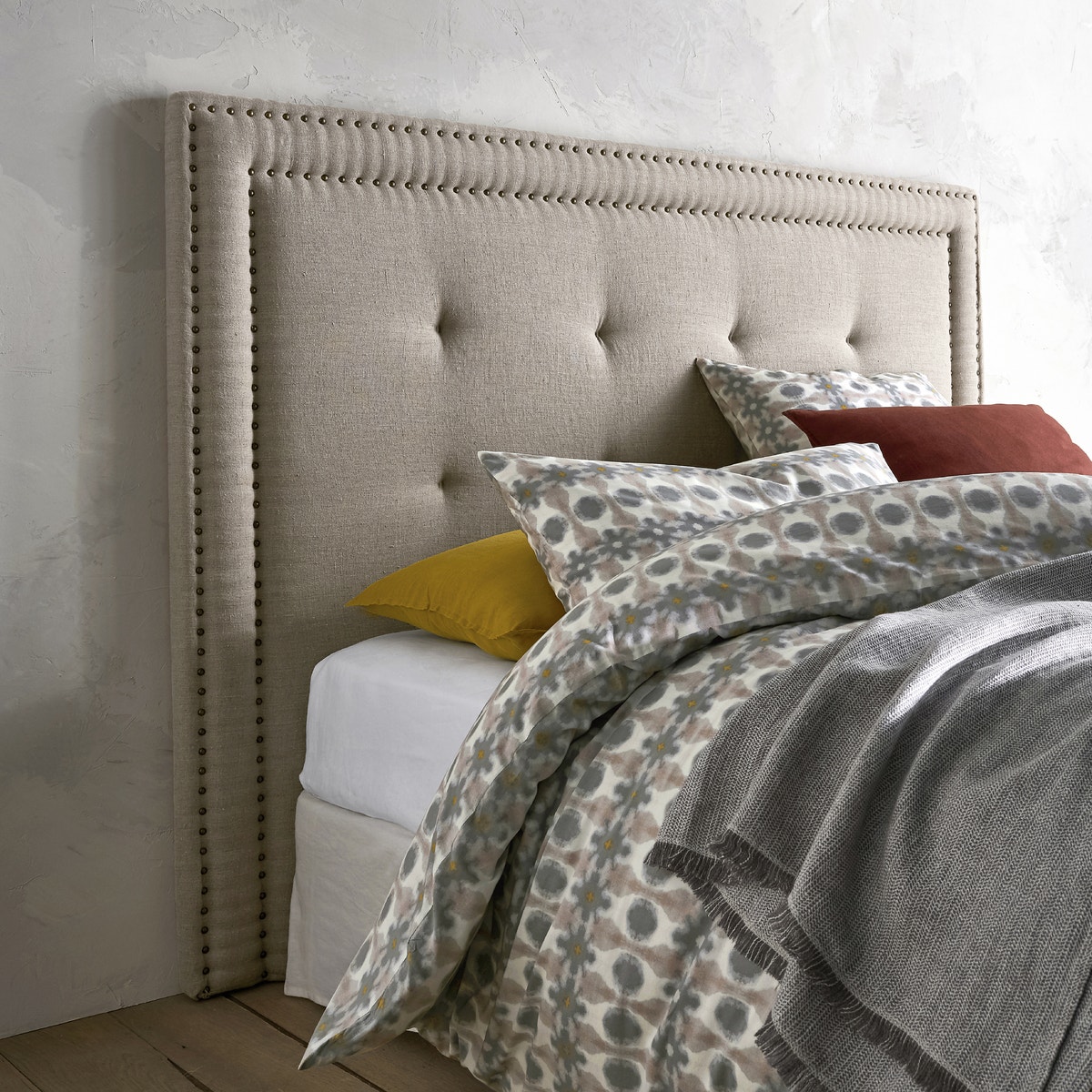 Headboard with tufted