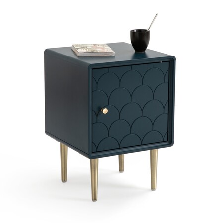 Bedside table with reversible door