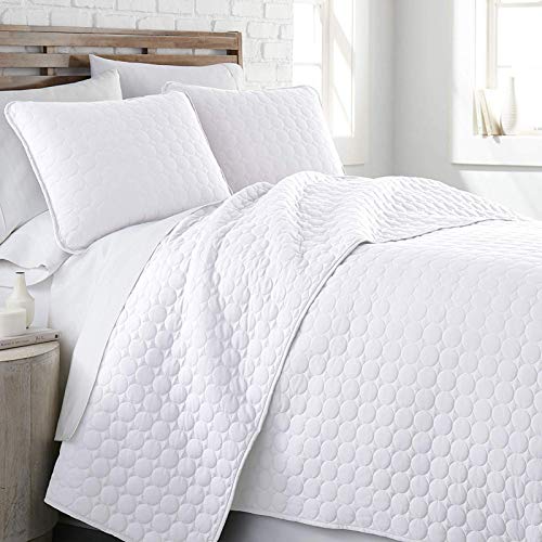 Boutí Bedspread Bed 135-Reversible Summer Bedspread for Home Hospitality (Sealed White, Bed 135)