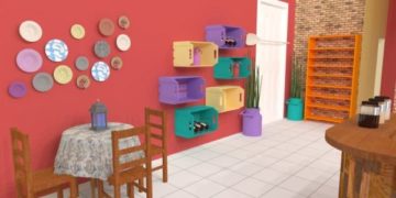 Colorful Kitchen Cabinet Made of Crate: 20 Ideas