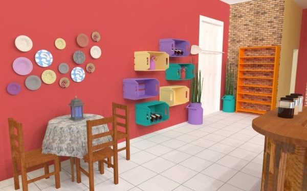 Colorful Kitchen Cabinet Made of Crate: 20 Ideas
