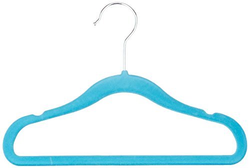 AmazonBasics Kids Velvet Hangers - 30 Pack, Blue