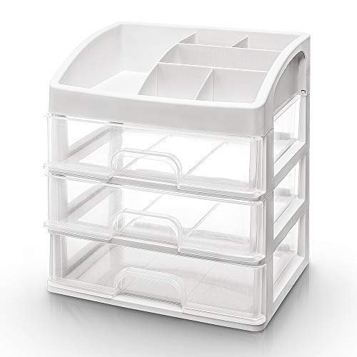 Seelux Makeup Organizer, Transparent Cosmetic Boxes Organizer Save Desk Space Makeup Box-type Storage Drawer