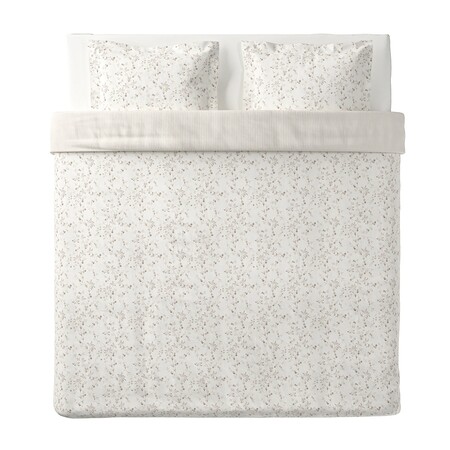 Strandfrane Duvet Cover 2 Pillowcases White Light Beige 0736837 Pe741315 S5