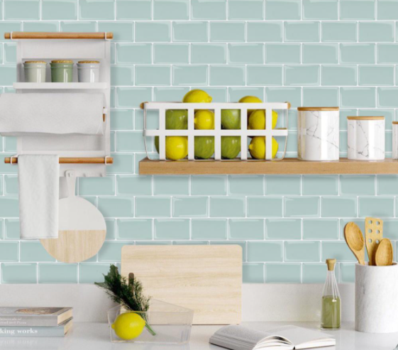 Subway tile adhesive paper