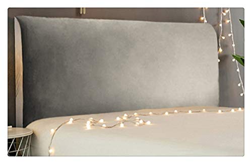 Solid Color Velvet Headboard Duvet Cover, Fully Enclosed, Elastic, Dust-proof, Headboard / Protective Cover (Color: Gray)