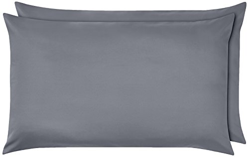 Amazon Basics Pillowcase, Dark Gray, 50 x 80 cm