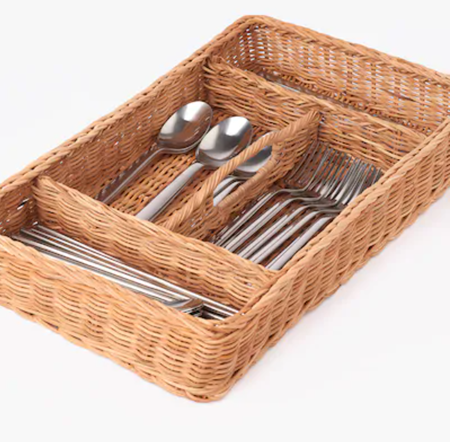 Bamboo cutlery tray from Ikea