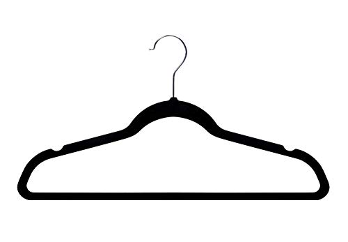 Amazon Basics Velvet Suit Hangers - 30 Pack, Black