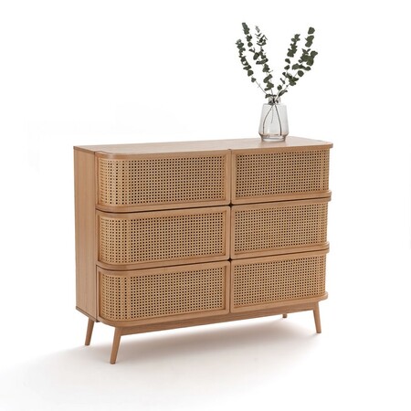 Laora wicker 6-drawer chest