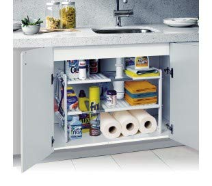 Modular shelving with 2 levels for interior cabinets and furniture (50x70x40 cm)