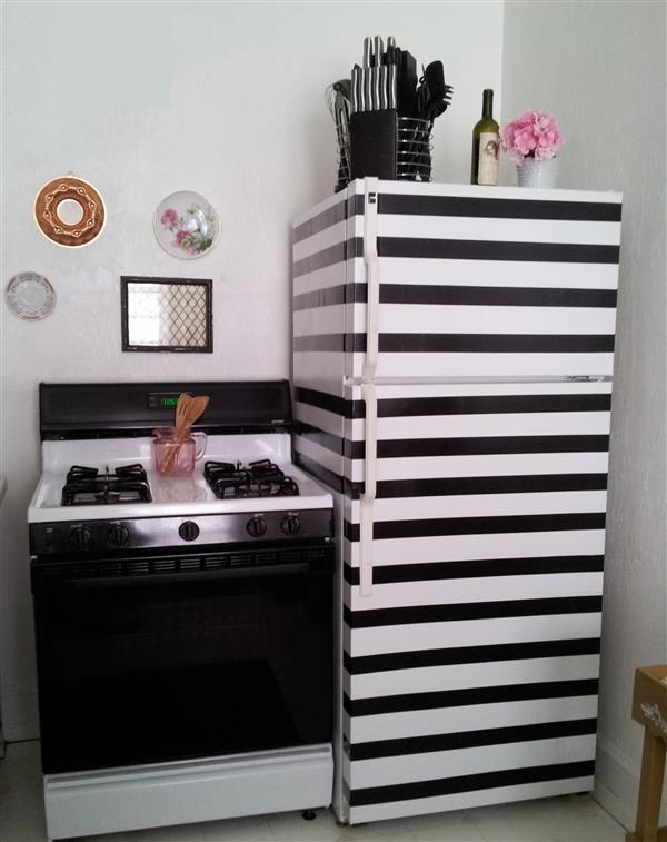 Black and White Sticky Fridge