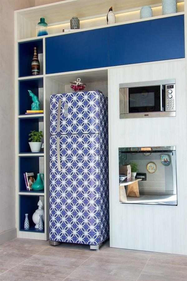 Blue Adhesive Fridge