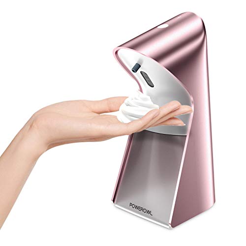 POWEROWL Disinfectant Soap Dispenser Automatic Foam Soap Dispenser Non-Contact Soap Dispenser 330ml Adjustable Switch and Waterproof, Applies to Bathroom Kitchen