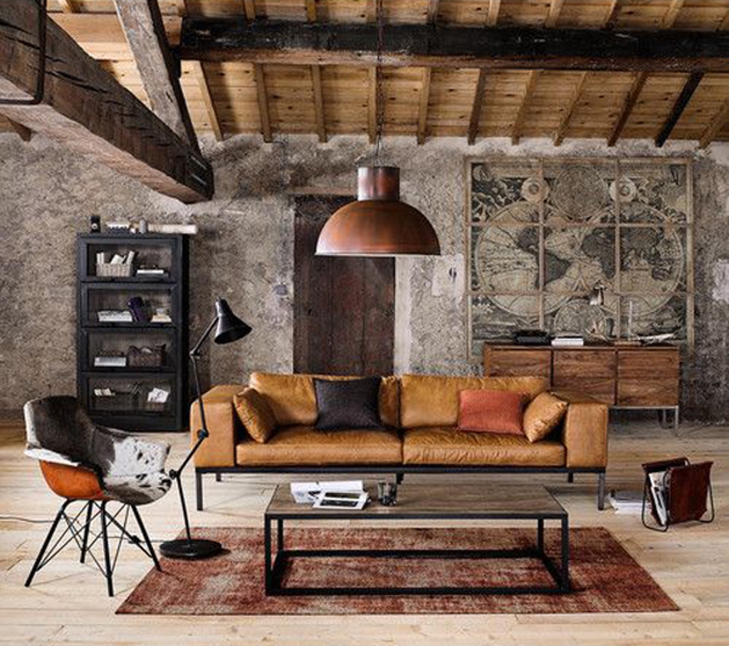 industrial-style-living room-17