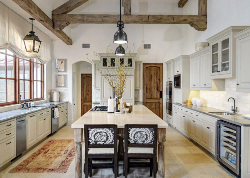 rustic-kitchen-marble-table