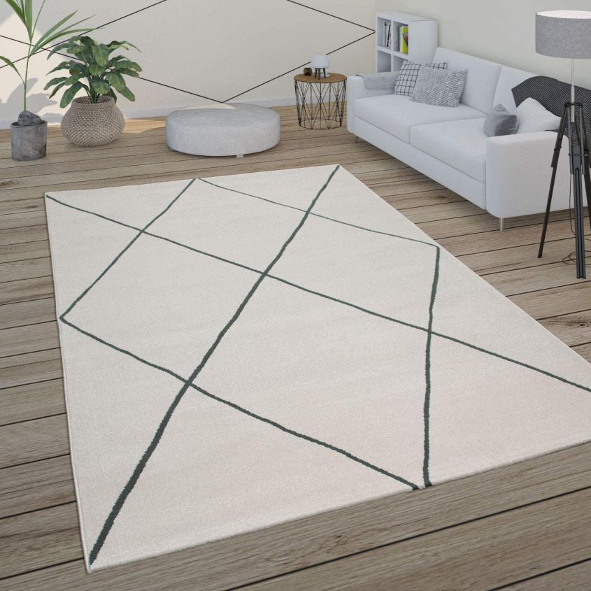 white diamond pattern carpet