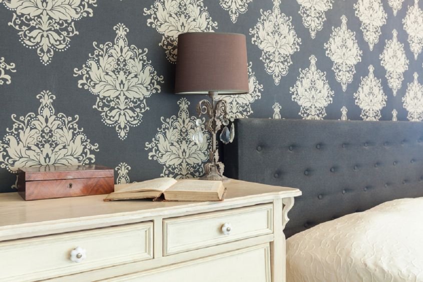 damask paper for walls