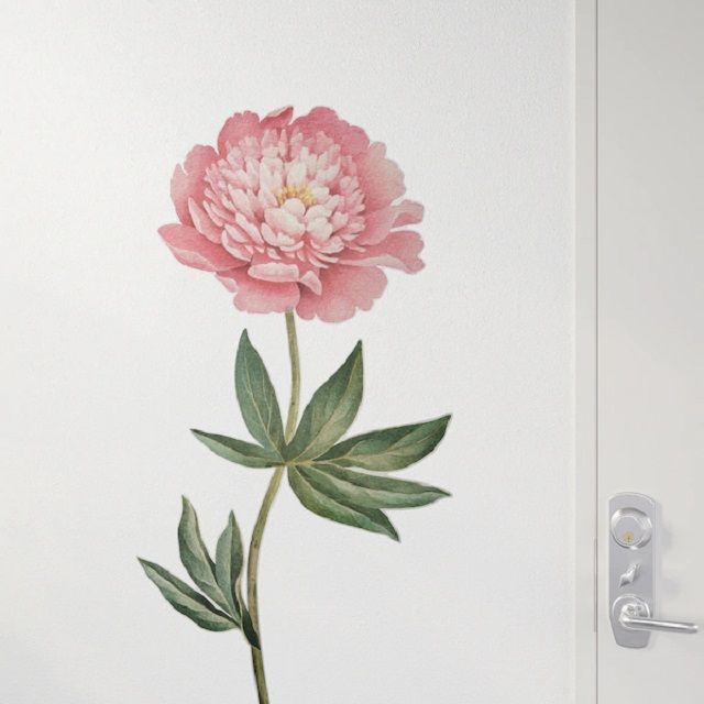 kinnared self adhesive pink peony decoration