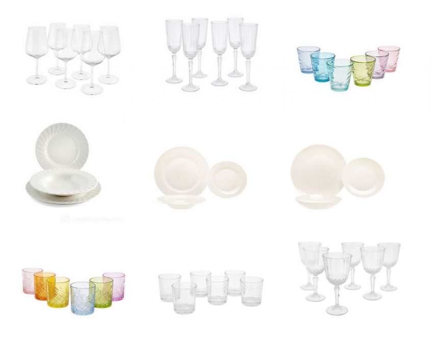 collection coincasa plates glasses