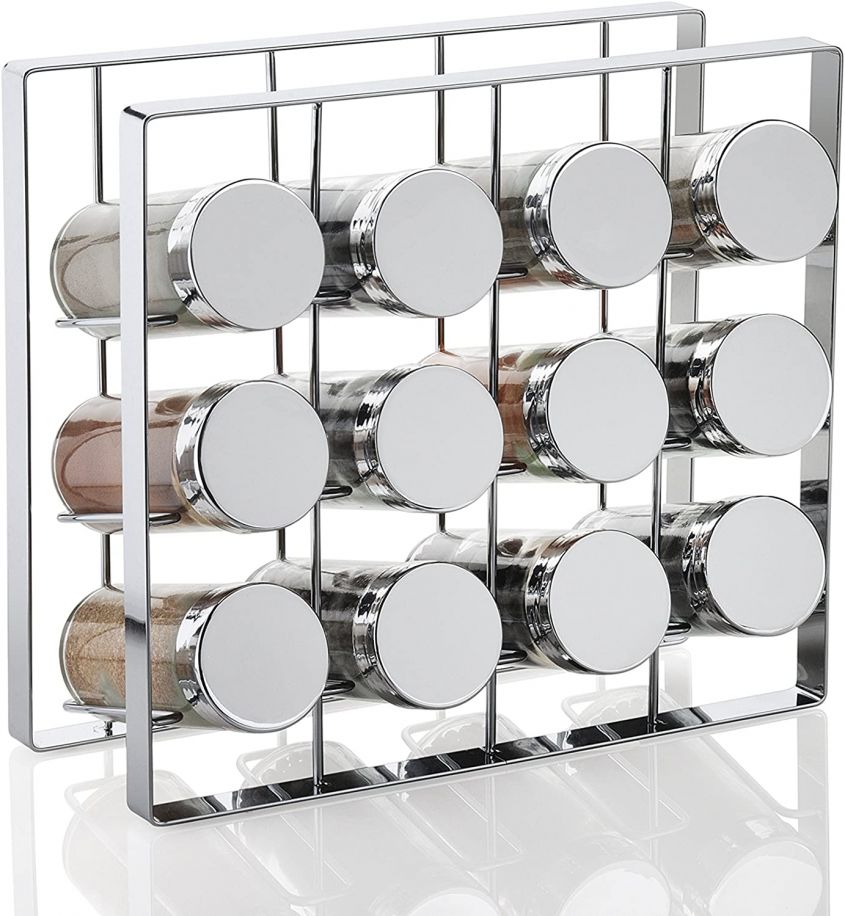 chromed spice rack